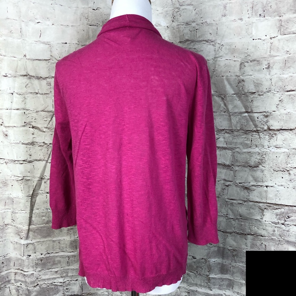 Eileen Fisher Pink Cardigan Open Front - Picture 5 of 7